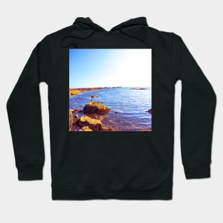 A rocky seaside in Oman Hoodie